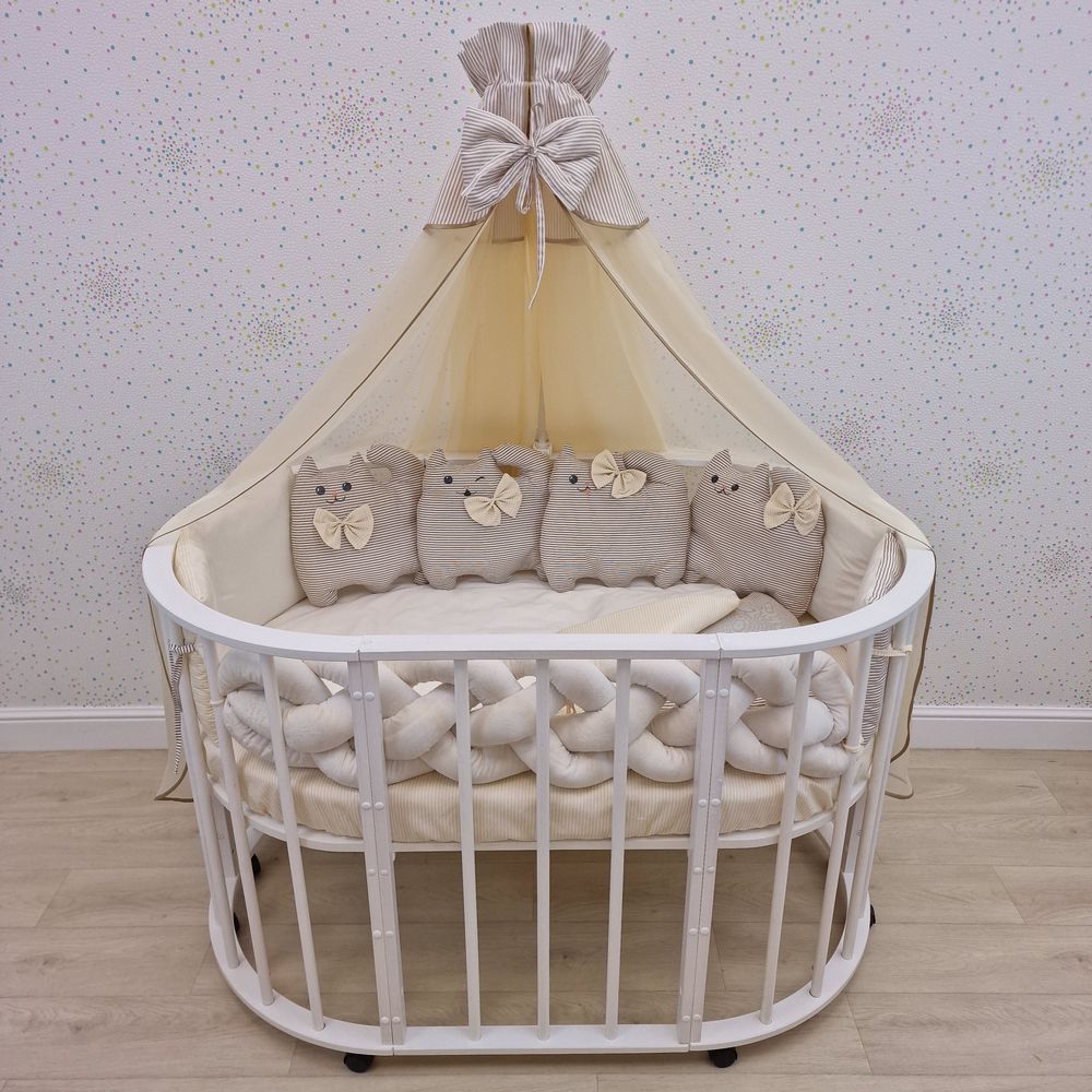 КПБ 17 пр (балдахин + борт + пододеяльник + одеяло + наволочка + подушка + простынь (плюш/бязь) артикул анонс 1181-0-1_06