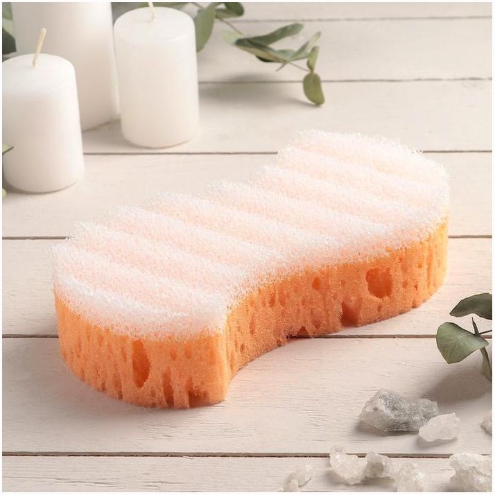 Губка для тела массажная «Наслаждение», 18?9,5?5 см, цвет МИКС артикул анонс 672734