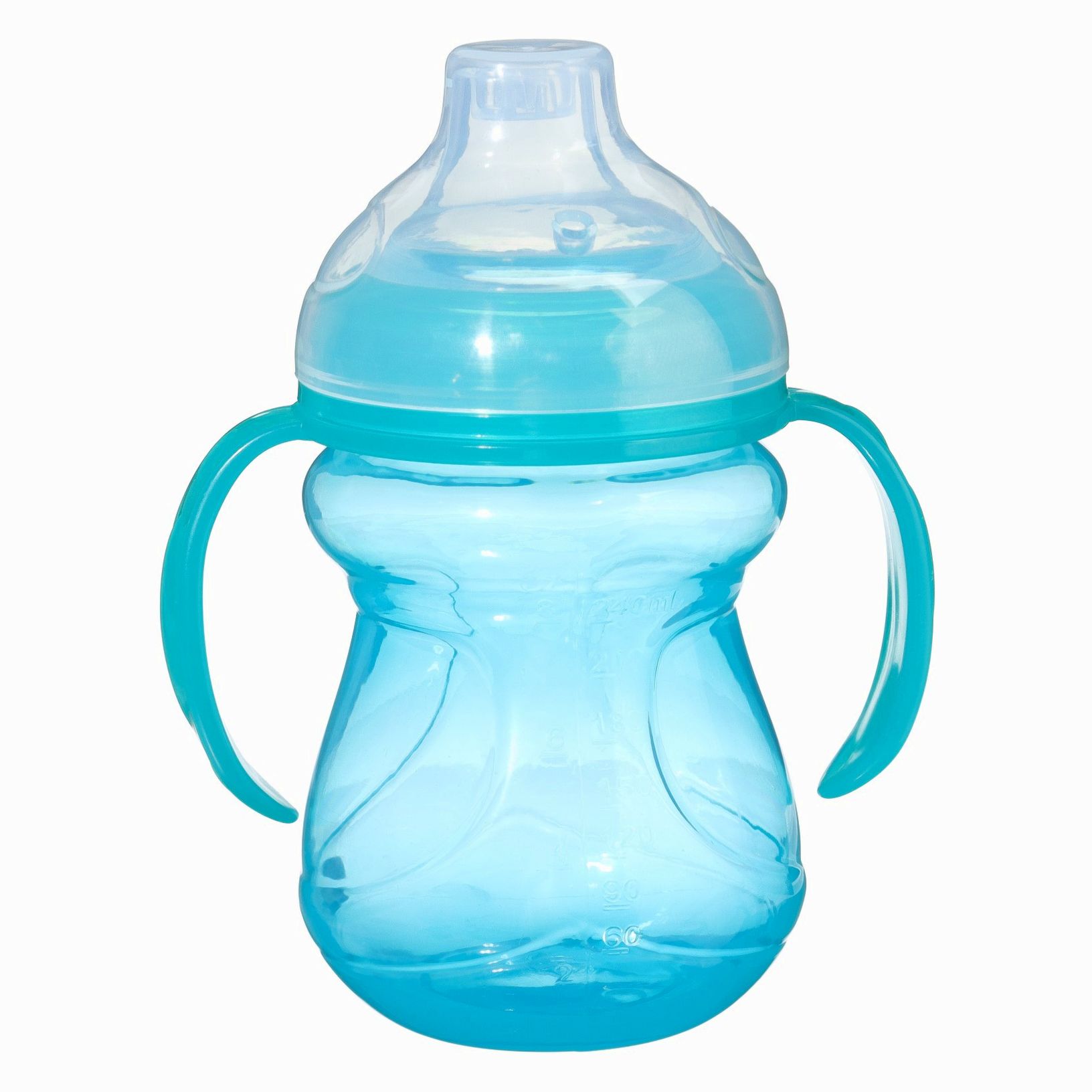 № 9037736 Поильник детский с силиконовым носиком, с ручками, 240 мл., цвет зеленый