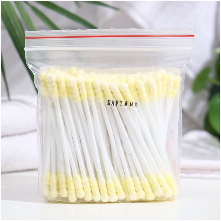 № 7084395 Ватные палочки косметические со спиралевидным намотом по 100 шт п/э пакет, микс