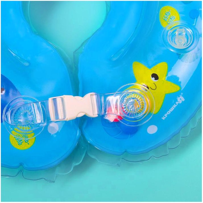 Картинка Круг детский на шею, для купания, «Морские животные», от 1 мес, двухкамерный, с погремушками (№3876324) от магазина Мир детей Товары для Новорожденных