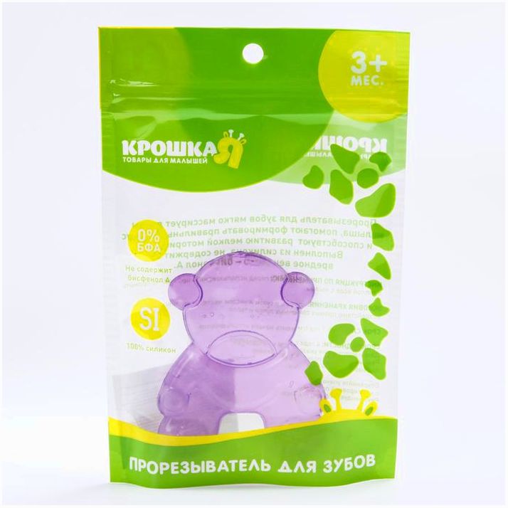 Картинка Прорезыватель охлаждающий «Мишка», цвет МИКС, Крошка Я (№4591163) от магазина Мир детей Товары для Новорожденных