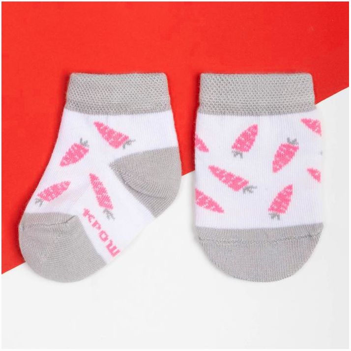 Картинка Набор новогодних носков Крошка Я «Зайчик», 2 пары, 8-10 см (№7182759) от магазина Мир детей Товары для Новорожденных