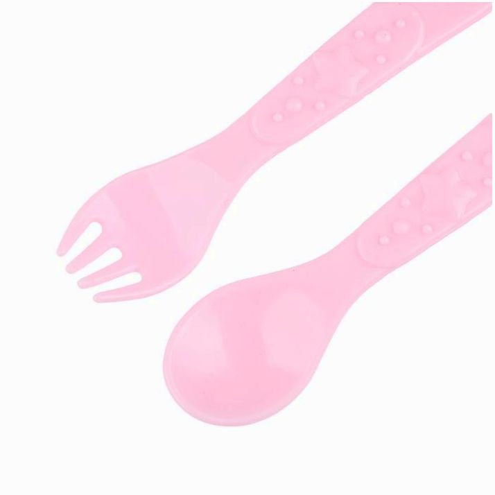 № 2618962 Столовые приборы «Маленькая леди», 2 пр: ложка и вилка, от 5 мес., цвет розовый