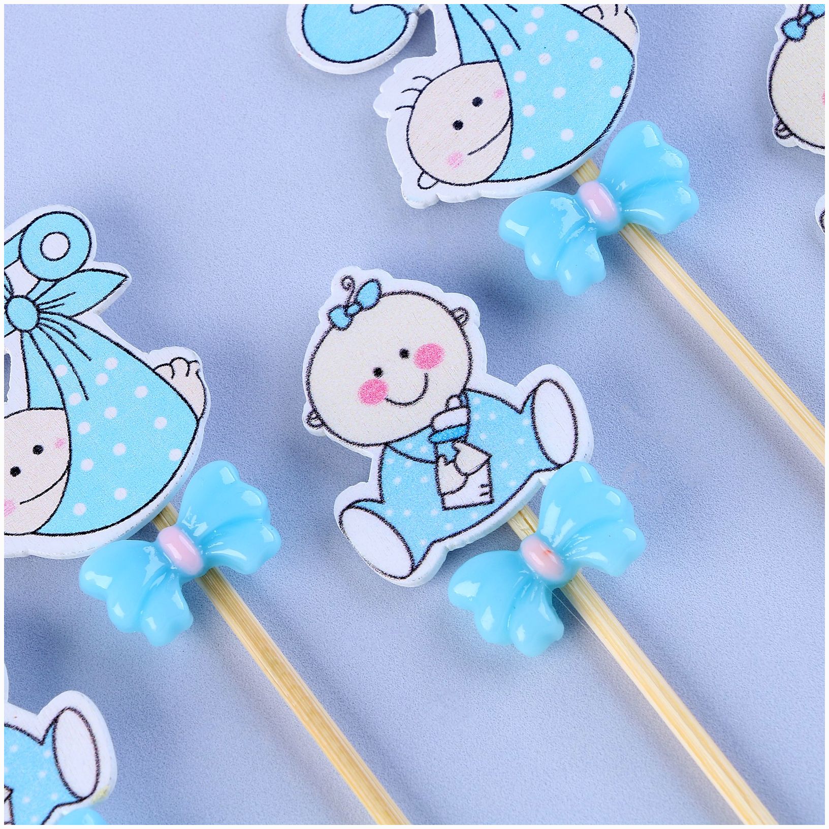 Картинка Шпажки «Ляльки», голубые, в наборе 6 штук (№9867074) от магазина Мир детей Товары для Новорожденных