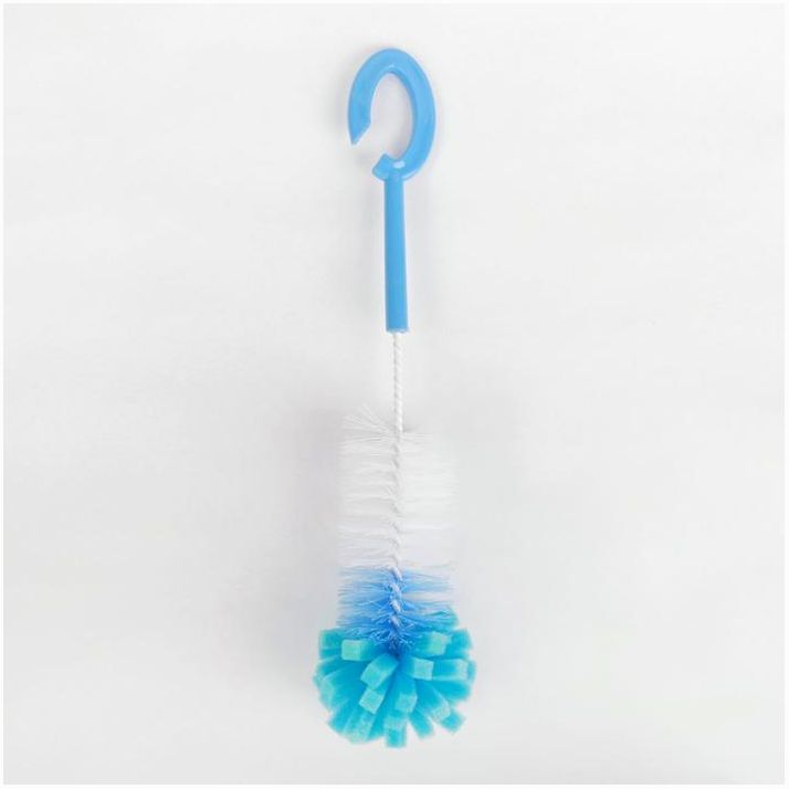 Ёршик для бутылочек с губкой, цвета МИКС артикул анонс 2300099