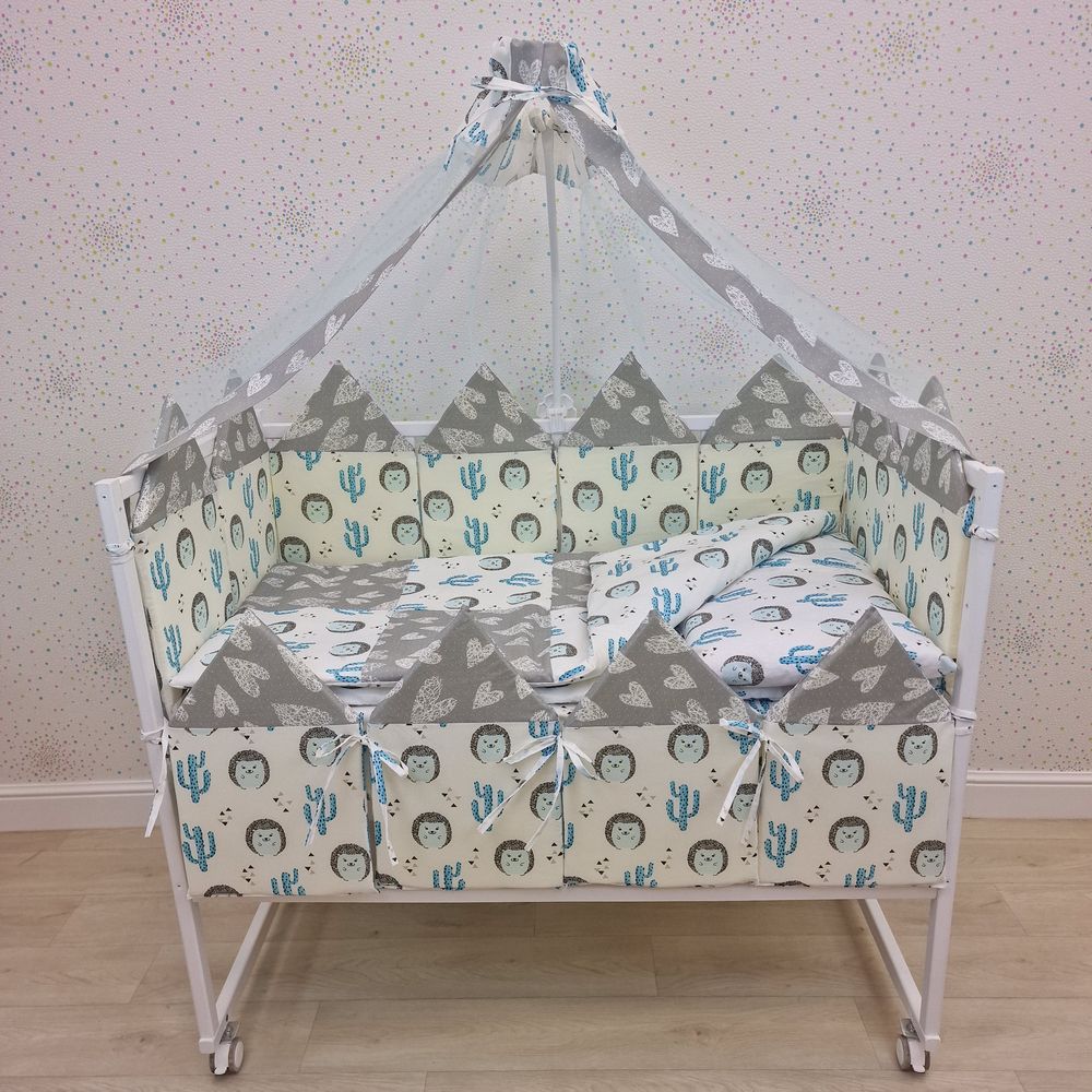 КПБ 18 пр (балдахин + борт + пододеяльник + одеяло + наволочка + подушка + простынь (бязь) 