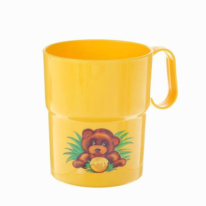 Картинка Кружка детская пластиковая с аппликацией, 300 мл, цвета МИКС (№1240422) от магазина Мир детей Товары для Новорожденных