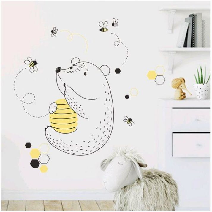 Наклейка пластик интерьерная цветная с чёрным 