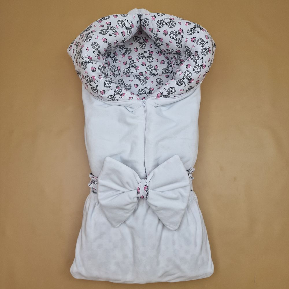 Конверт - одеяло трансформер с карманом+бант-подушка ассорти (плюш/футер) артикул анонс 7498-0-1_07