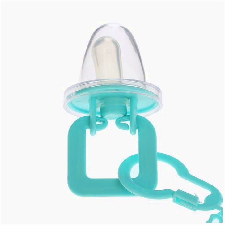 Картинка Пустышка силик классическая с держателем и колпачком, от 0 до 6 мес., цвет бирюзовый (№2300156) от магазина Мир детей Товары для Новорожденных