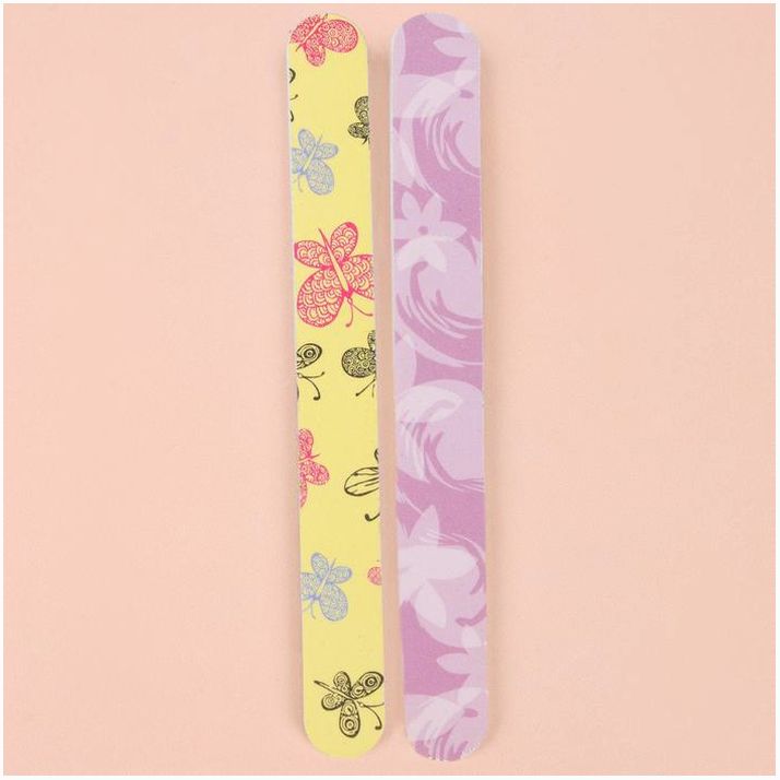 Картинка Пилки-наждаки, абразивность 200/240, 18 см, 2 шт, рисунок МИКС (№604244) от магазина Мир детей Товары для Новорожденных