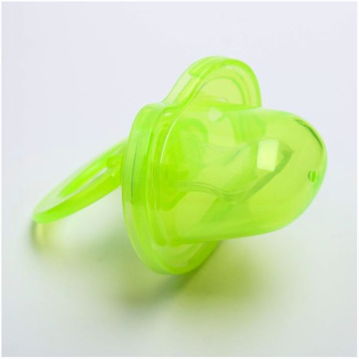 Соска-пустышка ортодонтическая, силикон, от 0 мес., с колпачком, цвет лайм артикул анонс 2300149