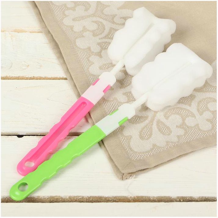 Ёршик для посуды Доляна «Тюльпан», 23?5?3 см, цвет МИКС артикул анонс 2826621