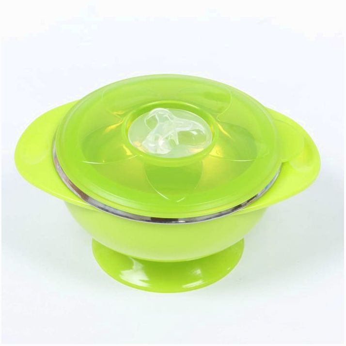 Картинка Набор , 2 пр: миска на присоске 200 мл, антикоррозийная, крышка, цвет МИКС (№1886149) от магазина Мир детей Товары для Новорожденных