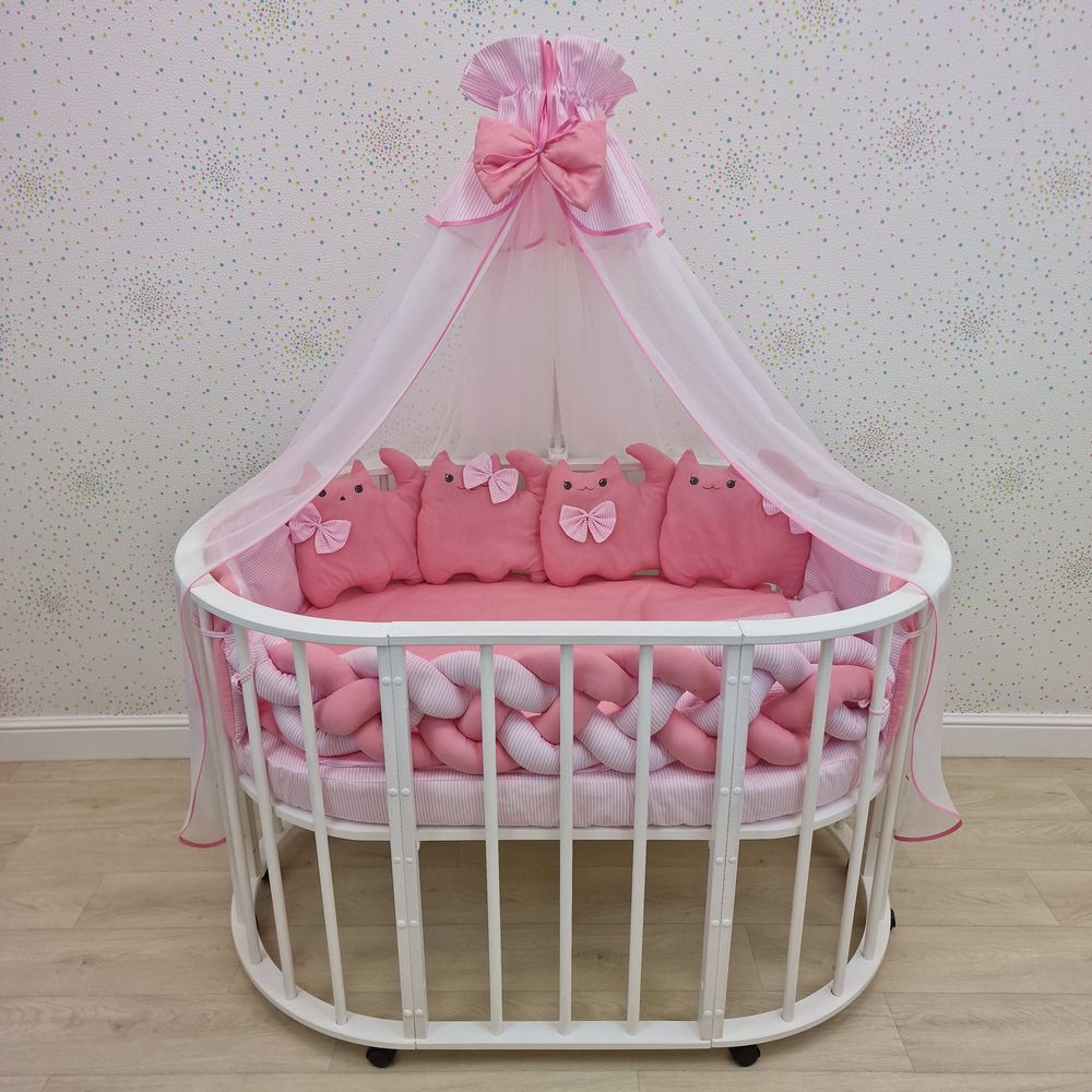 КПБ 15 пр (балдахин + борт + пододеяльник + одеяло + наволочка + подушка + простынь (бязь) артикул анонс 1177-0-1_06