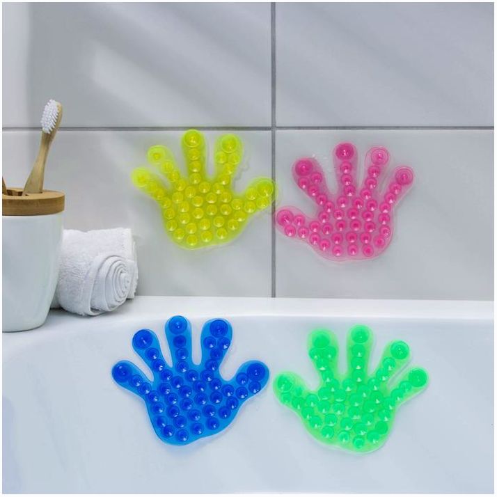 Мини - коврик детский в ванну «Рука», 13?11 см, цвет МИКС артикул анонс 648283