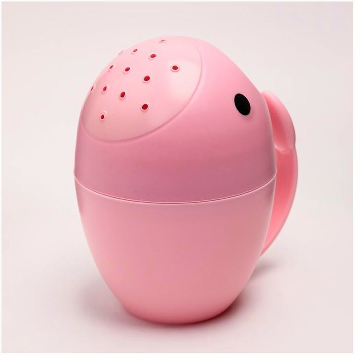 Ковш для купания и мытья головы, детский банный ковшик, хозяйственный «Кит», 400 мл., цвет розовый артикул анонс 4350279