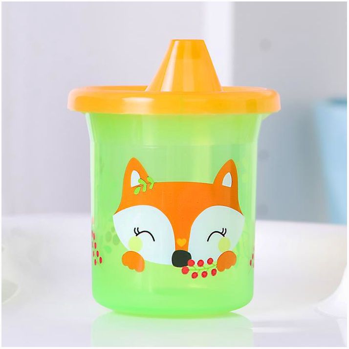 Картинка Поильник детский «Лисичка Соня» с твёрдым носиком, 200 мл, цвет зеленый/оранжевый (№3721443) от магазина Мир детей Товары для Новорожденных