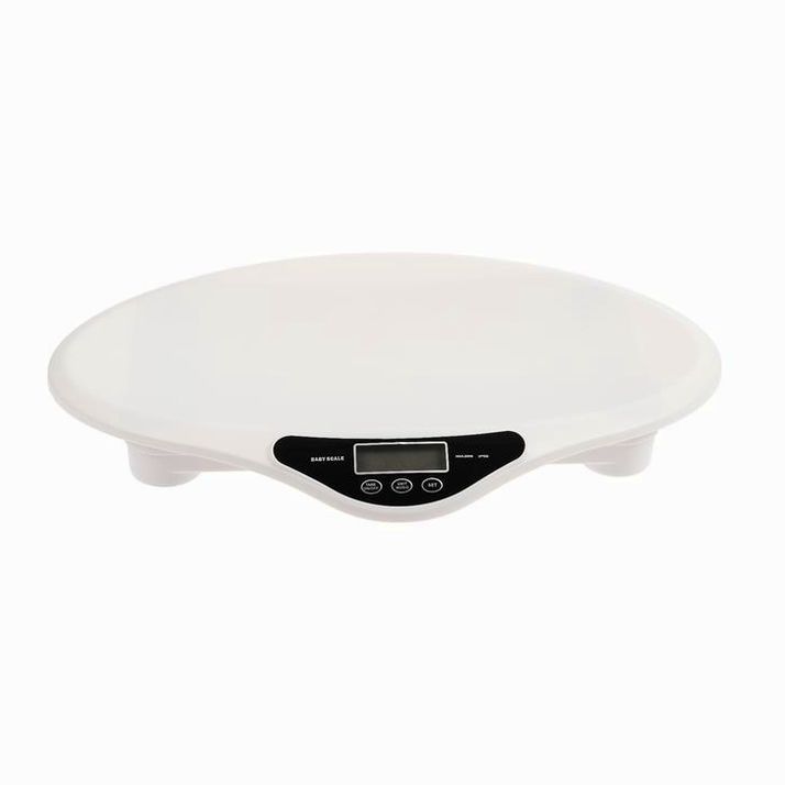 № 3640422 Весы детские Luazon LVE-29, до 20 кг, жк-дисплей, 4хАА (не в компл.), автоотключение, белые