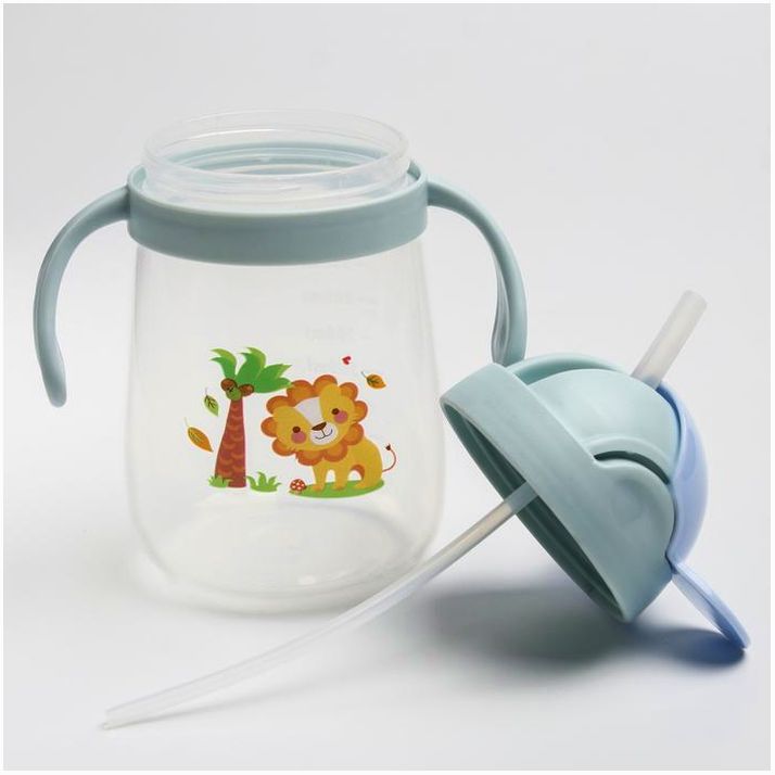 Картинка Поильник с силиконовой трубочкой и ручками, 400 мл., цвет МИКС (№4724445) от магазина Мир детей Товары для Новорожденных
