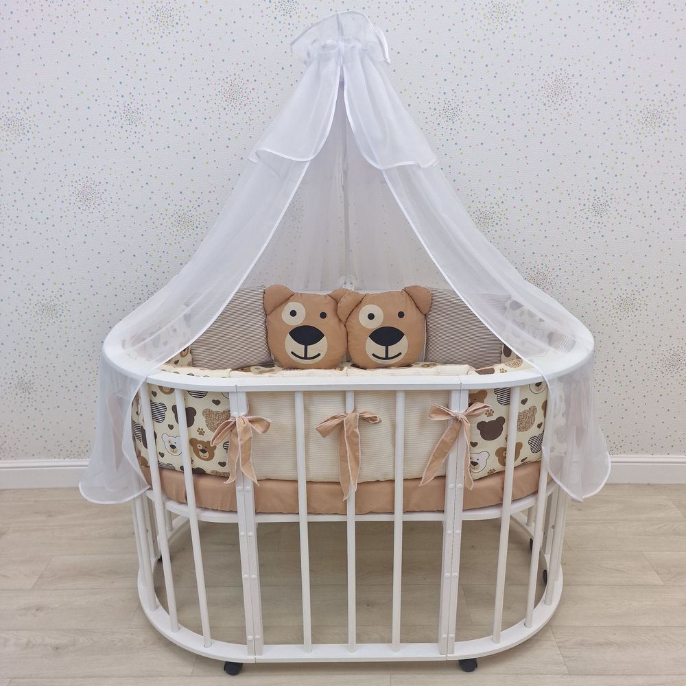 КПБ 18 пр (балдахин + борт + пододеяльник + одеяло + наволочка + подушка + простынь (бязь) артикул анонс 1132-0-1_04