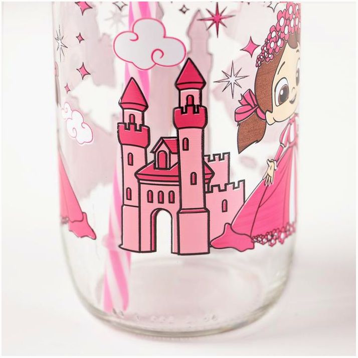 Картинка Бутылка 500 мл "Николь. Цветок", с трубочкой, рисунок и цвета МИКС (№3789941) от магазина Мир детей Товары для Новорожденных