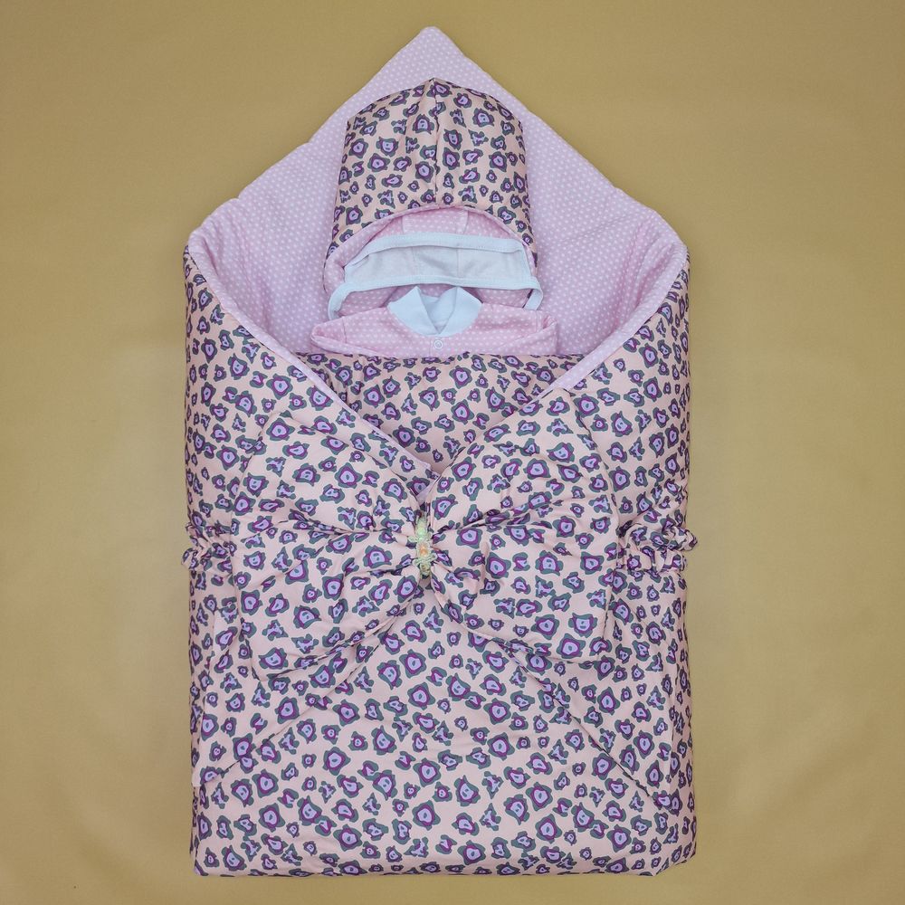 Комплект на выписку 3 пр: одеяло+шапочка+бант артикул анонс 1892д-2-2_у_26