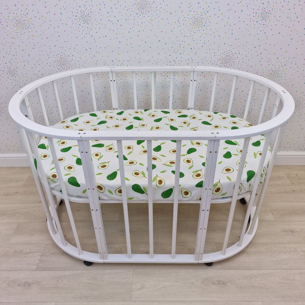 Простыня на резинке на овальную кровать (бязь) артикул анонс 257_03