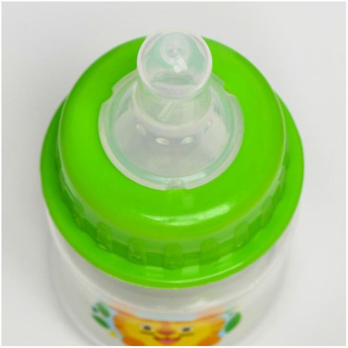 Картинка Бутылочка для кормления «Тигренок», классическое горло, 60 мл., от 0 мес., цвет МИКС (№5161809) от магазина Мир детей Товары для Новорожденных