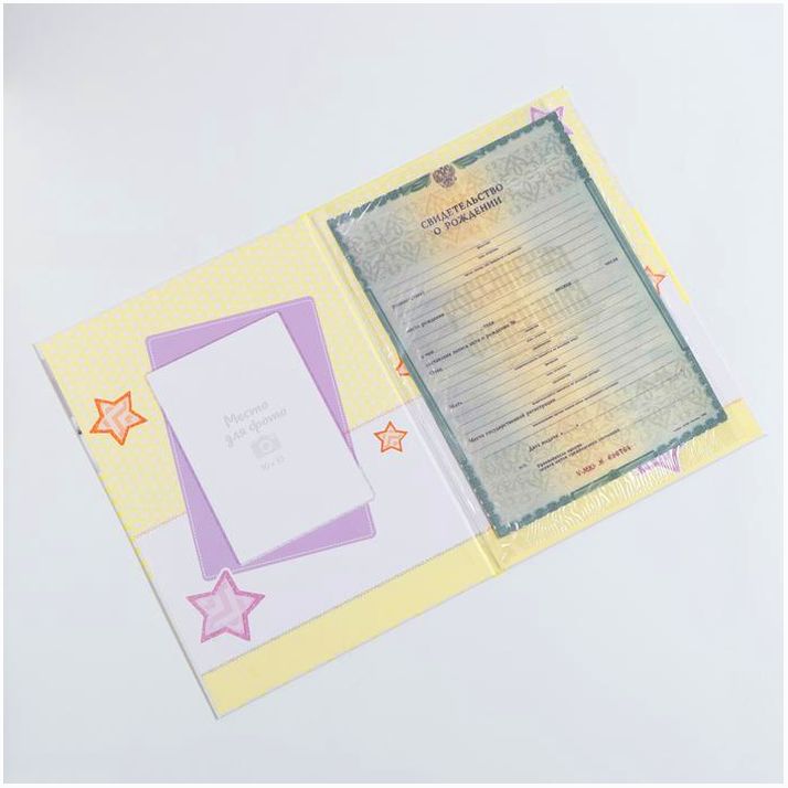 Картинка Папка для свидетельства о рождении «Коллаж», А4 (№3694650) от магазина Мир детей Товары для Новорожденных