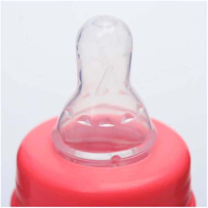 Картинка Бутылочка для кормления, стекло, 200 мл., без ручек, цвет МИКС (№4627676) от магазина Мир детей Товары для Новорожденных