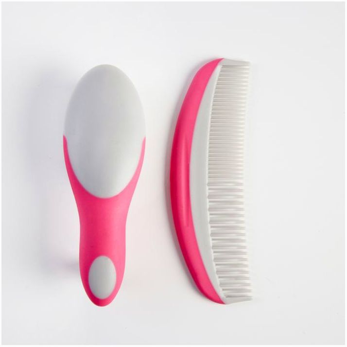 Картинка Набор для ухода за волосами, щетка+ расческа, цвет розовый (№4599958) от магазина Мир детей Товары для Новорожденных
