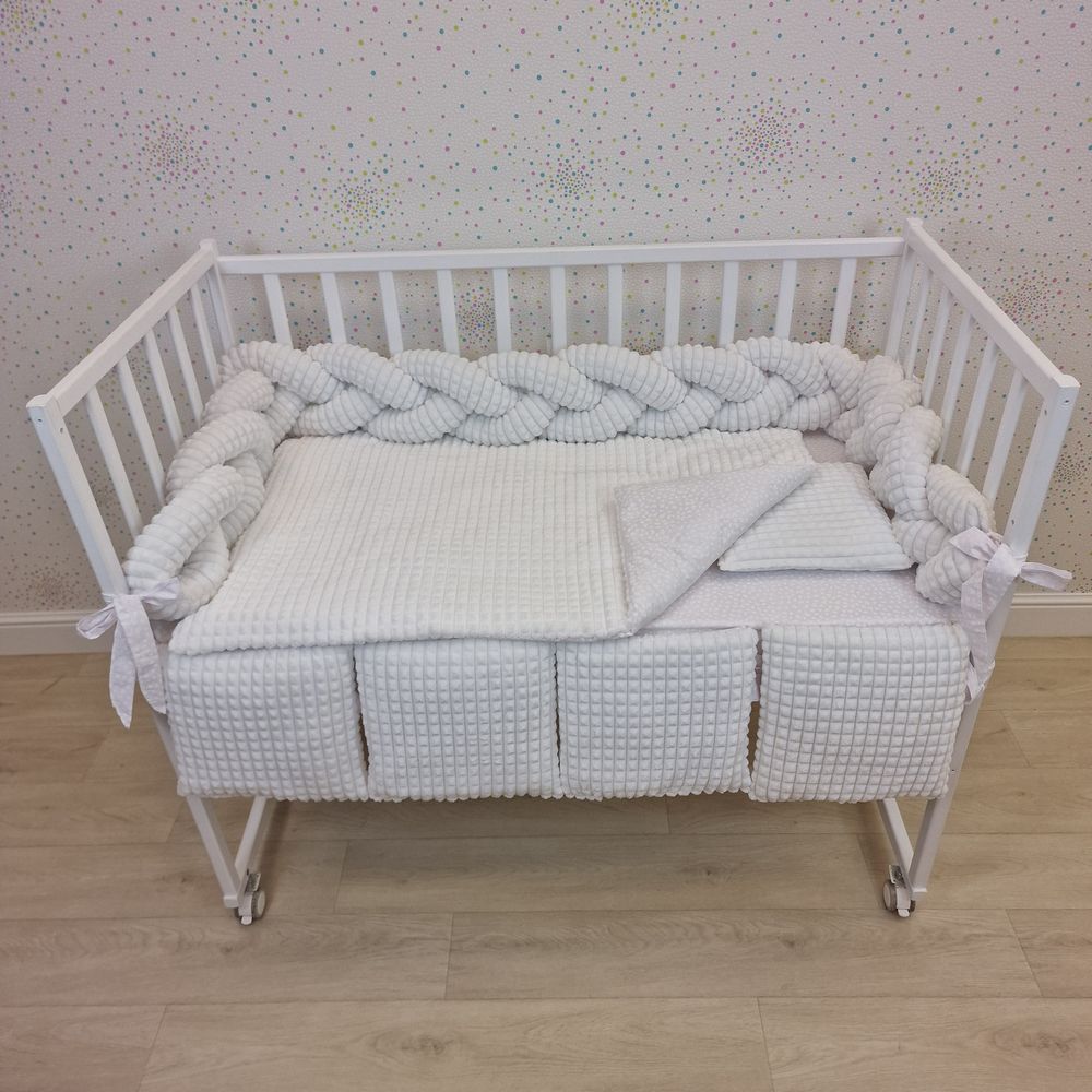 КПБ 9 пр (борт + пододеяльник + одеяло + подушка + простынь + (плюш/бязь) коса артикул анонс 1164-0-1бб_05