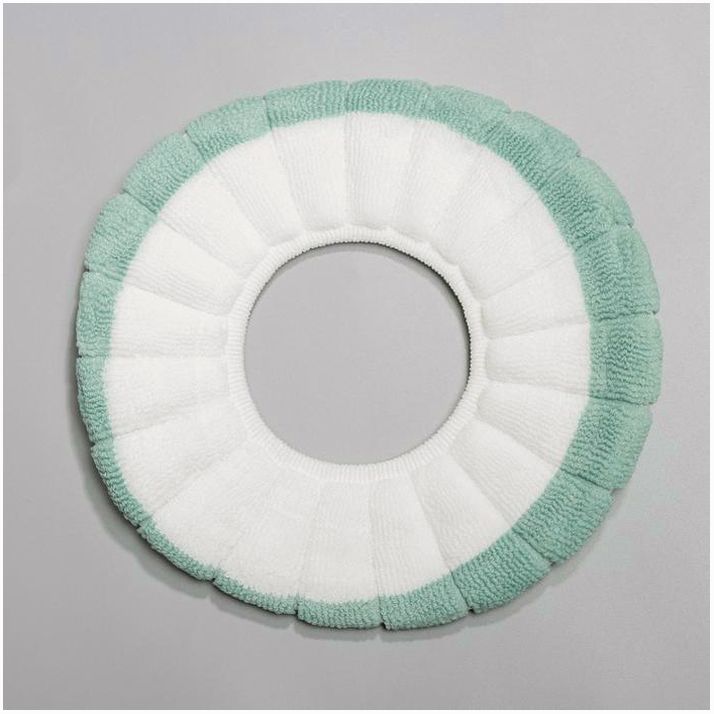 Чехол на сиденье для унитаза на резинке «Полоски», 31,5?31,5 см, 75 г, цвет МИКС артикул анонс 3954444