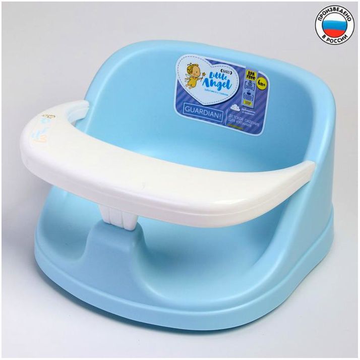 Сиденье детское для купания GUARDIAN, цвет голубой пастельный артикул анонс 4097676