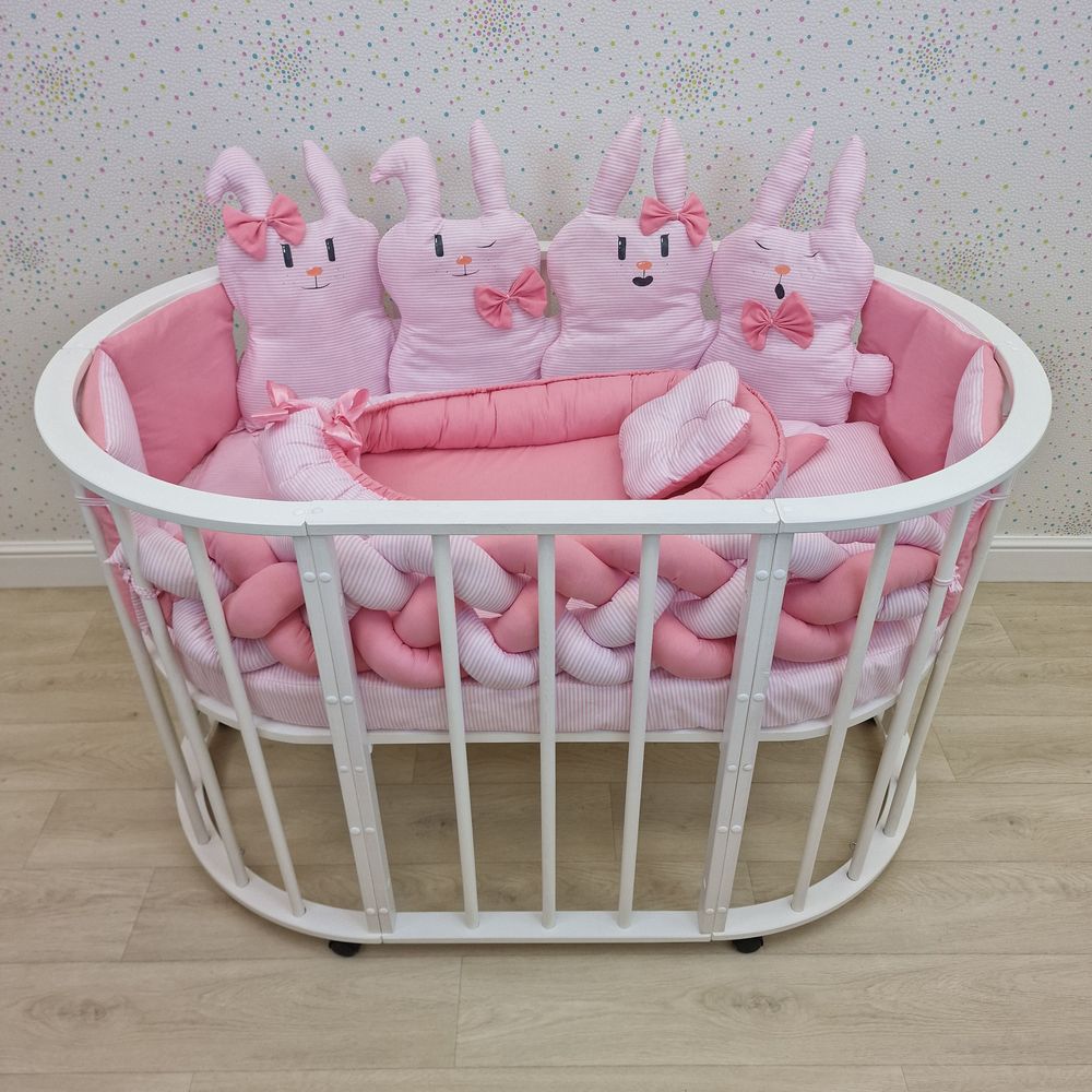 КПБ 16 пр (борт + пододеяльник + одеяло + наволочка + 2подушки + простынь + гнездо (бязь) артикул анонс 1170-0-1бб_05