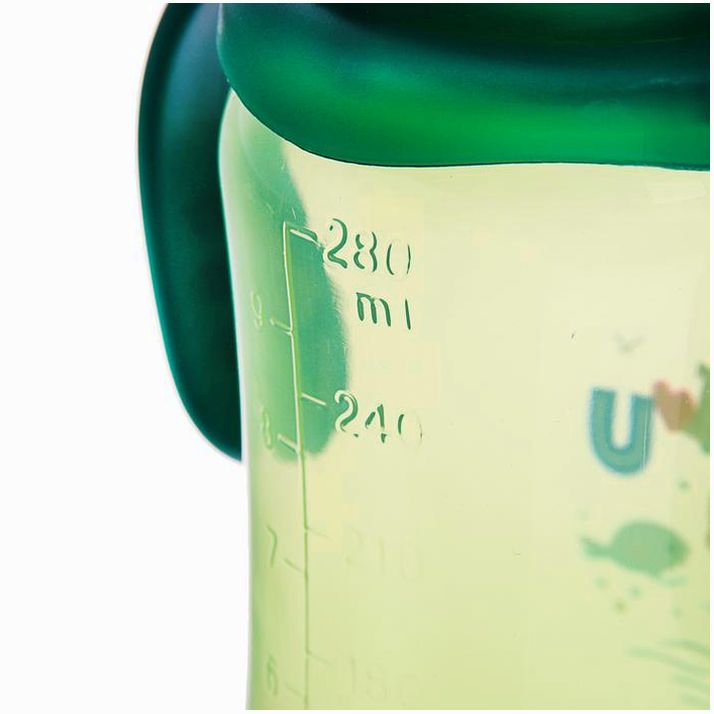 Картинка Бутылочка для кормления цветная с ручками, 280 мл, от 0 мес., цвет зелёный (№2825257) от магазина Мир детей Товары для Новорожденных