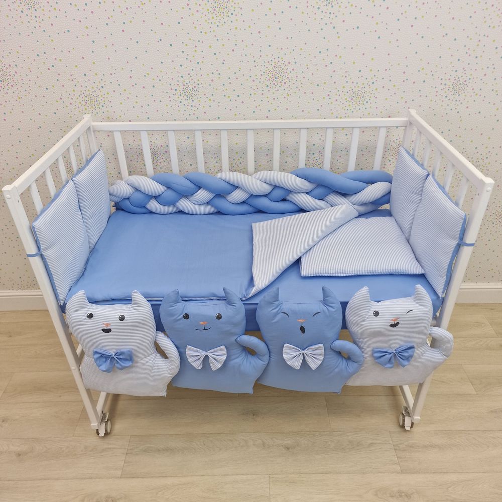 КПБ 14 пр (борт + пододеяльник + одеяло + наволочка + подушка + простынь (бязь) артикул анонс 1176-0-1бб_05