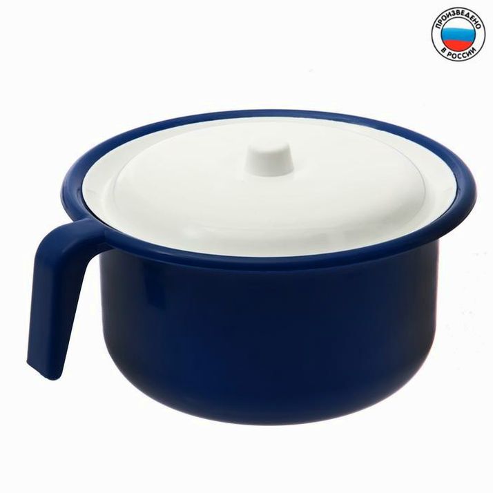 Горшок детский с крышкой, синий, 1900 мл артикул анонс 2384572