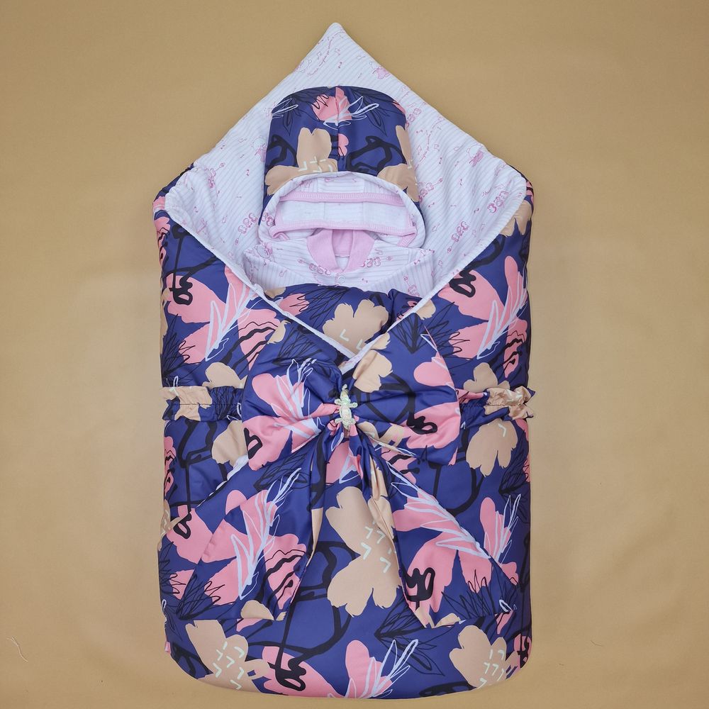 Комплект на выписку 3 пр: одеяло+шапочка+бант артикул анонс 1892д-2-2_у_23