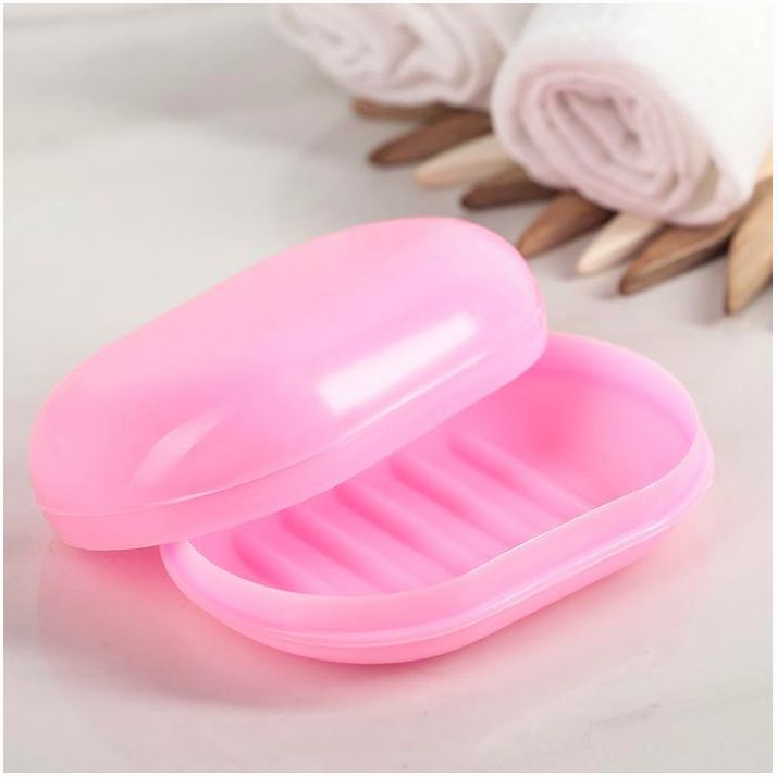 Картинка Набор дорожный «Дамский», 5 предметов (стакан, мыльница, расчёска, зеркало, мочалка), цвет МИКС (№614780) от магазина Мир детей Товары для Новорожденных