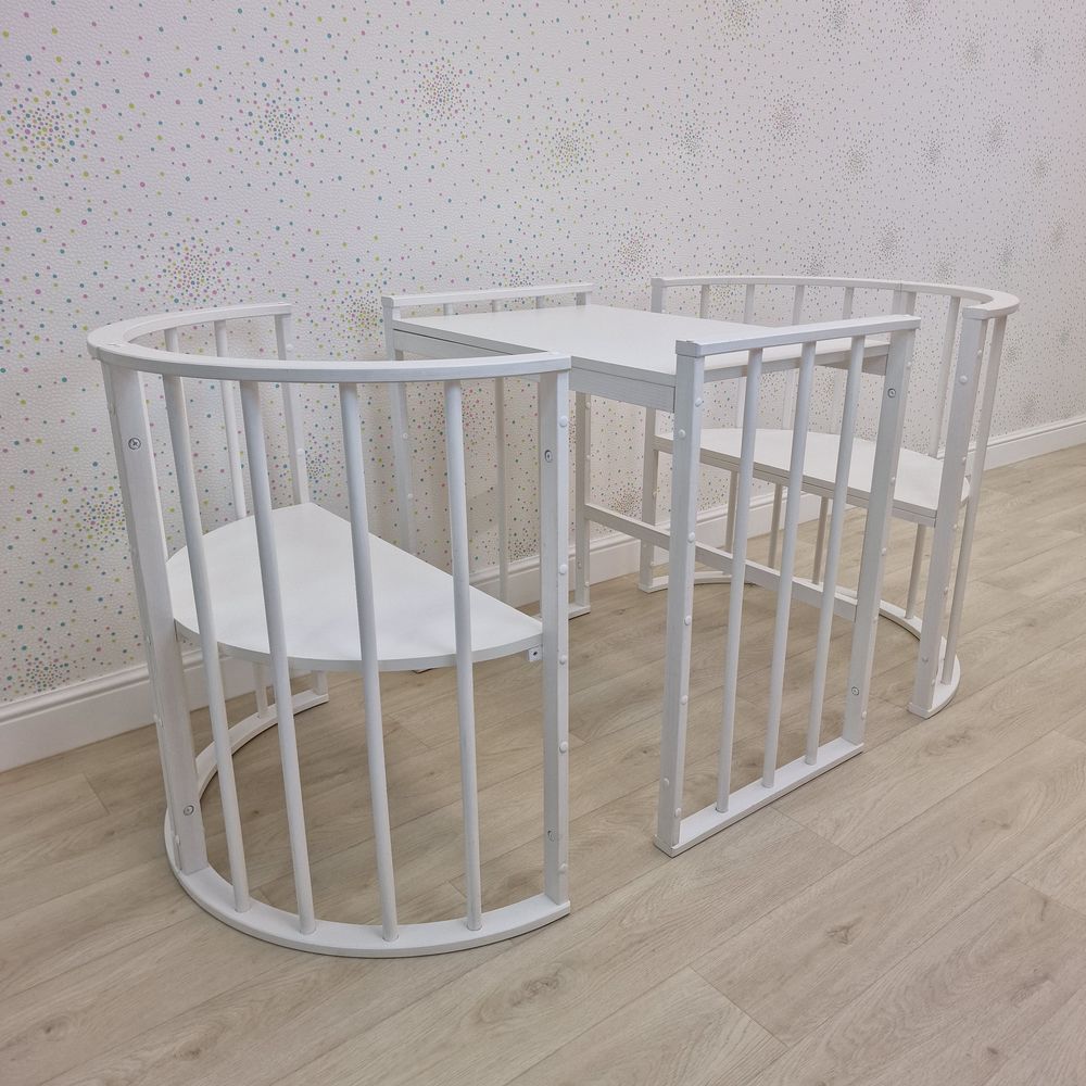 Картинка Кровать круг/овал  "Маруся" (черные колеса) (№марбел) от магазина Мир детей Товары для Новорожденных