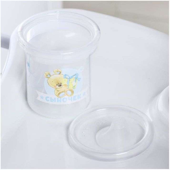 Картинка Поильник детский «Мишка Томми», с твёрдым носиком, 200 мл (№3721452) от магазина Мир детей Товары для Новорожденных