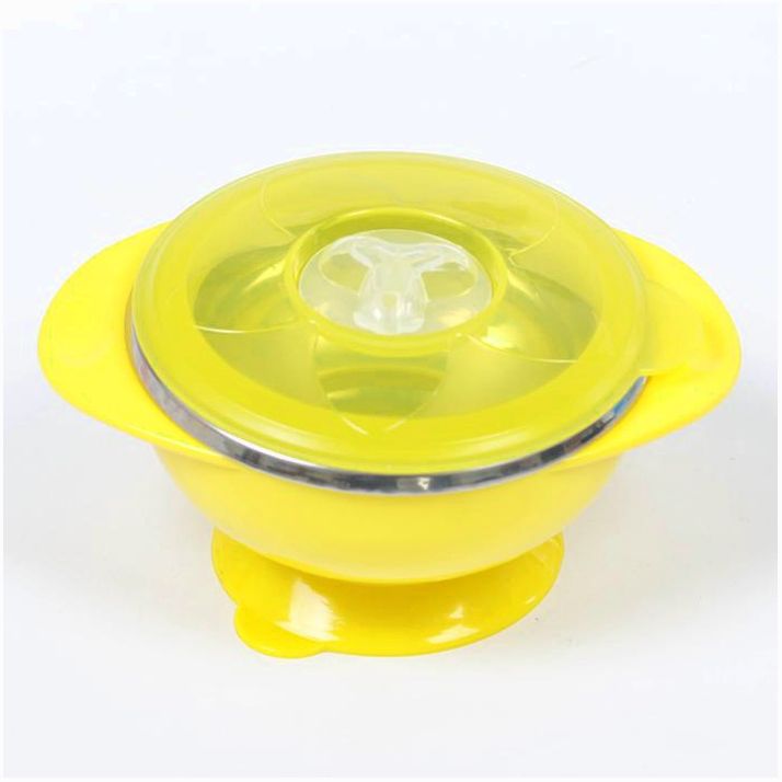 № 1886149 Набор , 2 пр: миска на присоске 200 мл, антикоррозийная, крышка, цвет МИКС