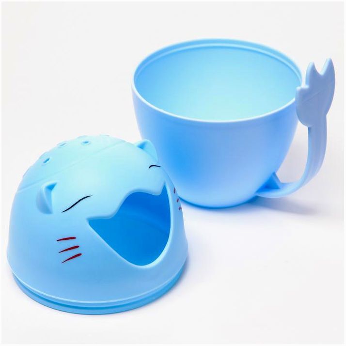 Картинка Ковш для купания и мытья головы, детский банный ковшик, хозяйственный «Котик», цвет голубой (№7761342) от магазина Мир детей Товары для Новорожденных