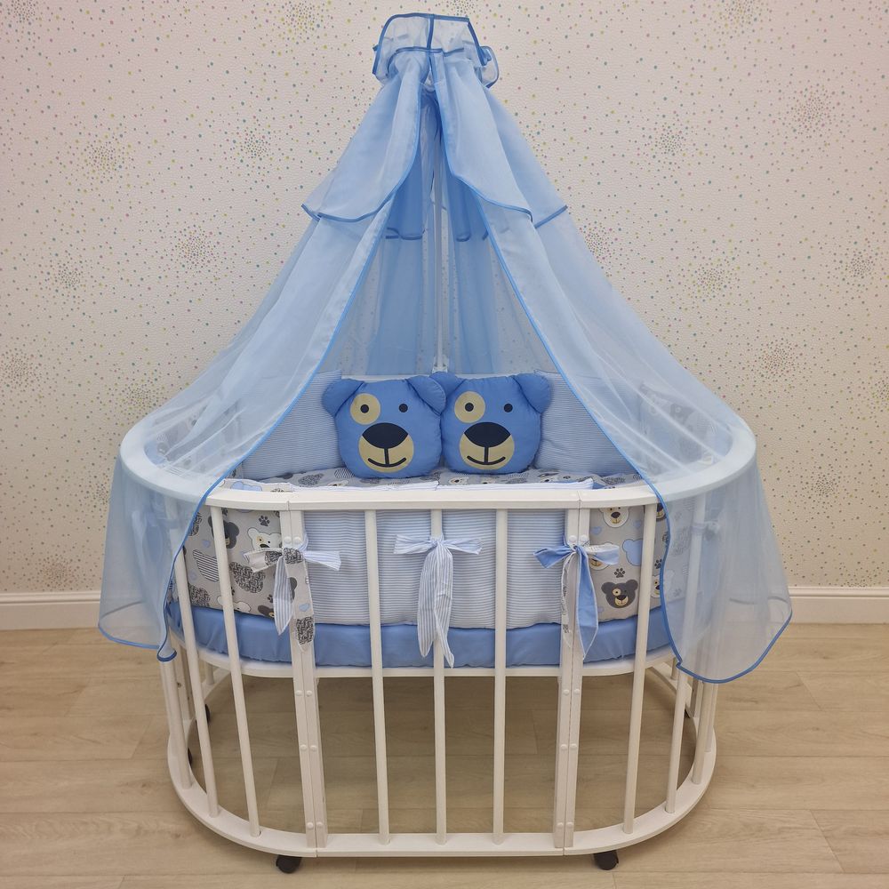 КПБ 18 пр (балдахин + борт + пододеяльник + одеяло + наволочка + подушка + простынь (бязь) артикул анонс 1132-0-1_06