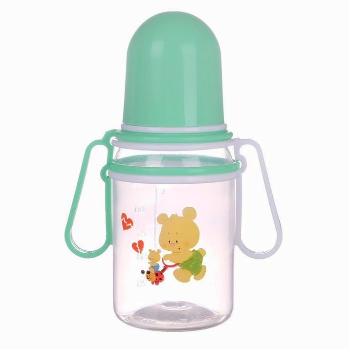 Бутылочка «Весёлые животные» с передвижными ручками, 150 мл, от 0 мес., цвета МИКС артикул анонс 144456