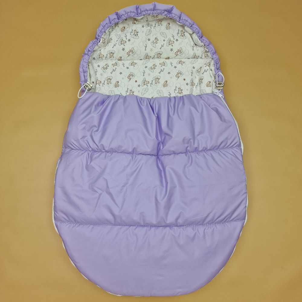 Картинка Конверт "яйцо" на молнии с затягивающимся капюшоном (№577) цвета в ассортименте от магазина Мир детей Товары для Новорожденных