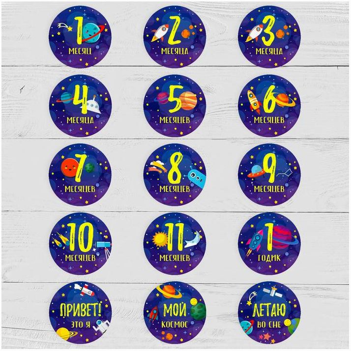 Наклейки для фотографирования «Космос» артикул анонс 4773830